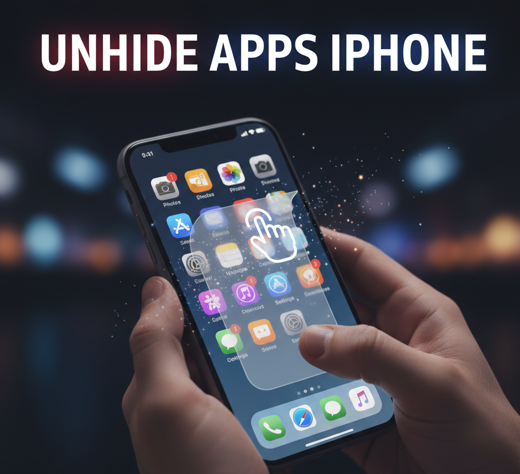unhide apps on iphone