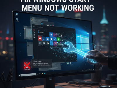 windows start menu not working